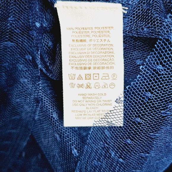 Free People Blue Gold Joy Ride Sheer Embroidered Poet Sleeve Top, Sz M, NWT $148 - Picture 10 of 10